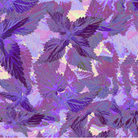 Fabric 33966 | Abstrakcyjny motyw roślinny w fioletach