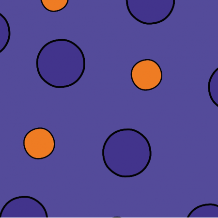 34024 | halloween polka dots purple orange kropki