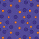 Tkanina 34024 | halloween polka dots purple orange kropki
