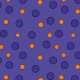 Fabric 34024 | halloween polka dots purple orange kropki