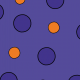 Fabric 34024 | halloween polka dots purple orange kropki