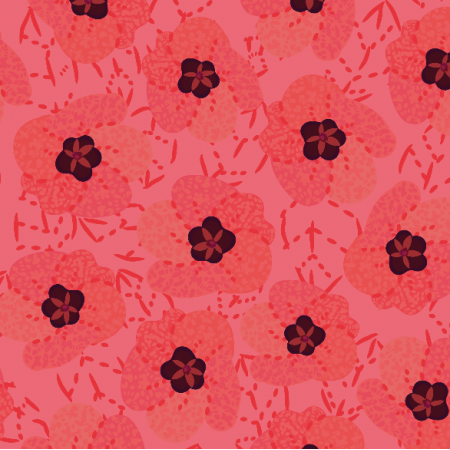 34025 | coral Pink poppy flowers koralowe maki
