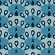 Tkanina 34042 | blue peacocks niebieskie pawie
