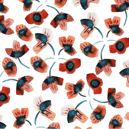 34093 | watercolor poppies malowane maki akwarelowe