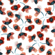 Tkanina 34093 | watercolor poppies malowane maki akwarelowe