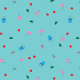 Tkanina 34095 | ardenin icons on blue dla małych ogrodników