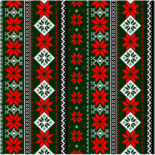 Tkanina 34096 | nordic xmas pattern green