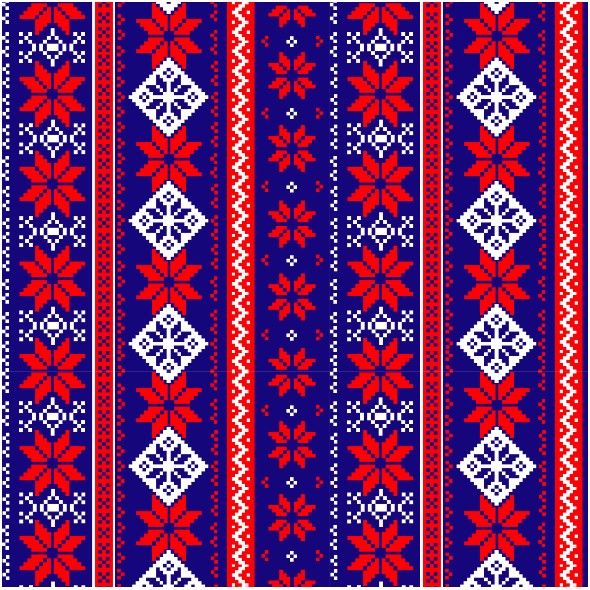 Tkanina 34097 | nordic xmas pattern blue
