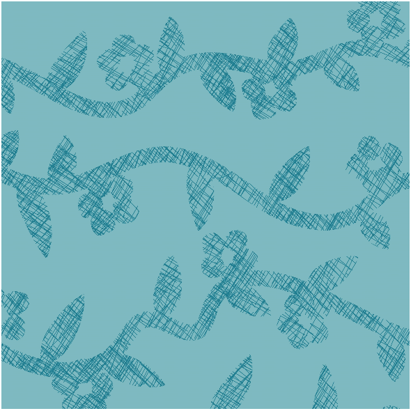 Tkanina 34205 | textured floral waves linie i kwiatki