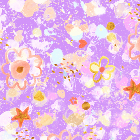 34208 | didital lavender splashes and bubbles lawendowa radość