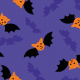 Tkanina 34354 | cute little bats halloween małe nietoperze