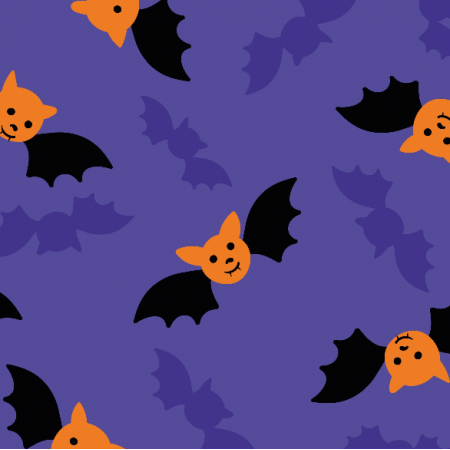 Tkanina 34354 | cute little bats halloween małe nietoperze