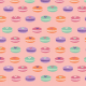 Tkanina 34356 | Pastel valentine macarons on pink walentynki makaroniki ciasteczka słodycze