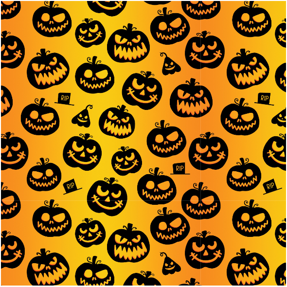 Tkanina 34487 | Scary pumpkins