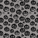 Tkanina 34495 | Scary pumpkins black grey