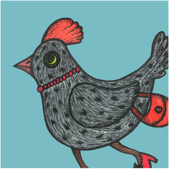 Tkanina 34583 | Kurki elegantki niebieskie