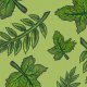 Fabric 34589 | zielone listki