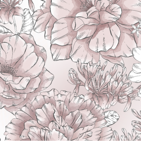 Fabric 34721 | blossom lines peony vintage pink 