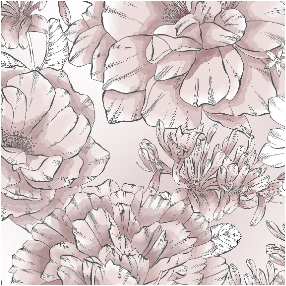 Fabric 34721 | blossom lines peony vintage pink 