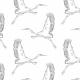 Fabric 34723 | blossom lines Żurawie white