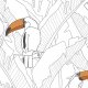 Fabric 34732 | tulum wind toucan white00