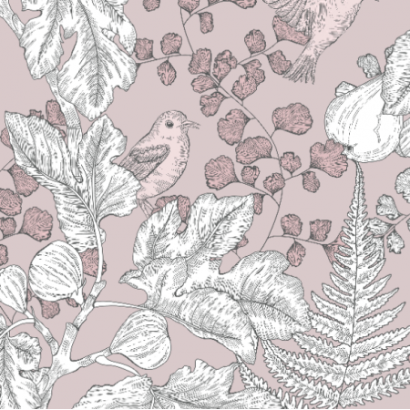Fabric 34733 | chasing the song bird vintage rose