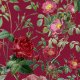Fabric 34877 | Dzika Róża Na Bordowym Tle 