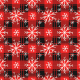Tkanina 34890 | Red and black plaid with snowflakes