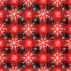 Tkanina 34890 | Red and black plaid with snowflakes