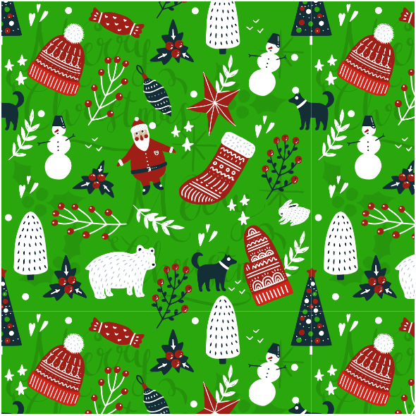 Fabric 34893 | scandinavian green christmas