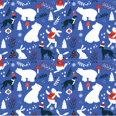 Fabric 34895 | Christmas blue 