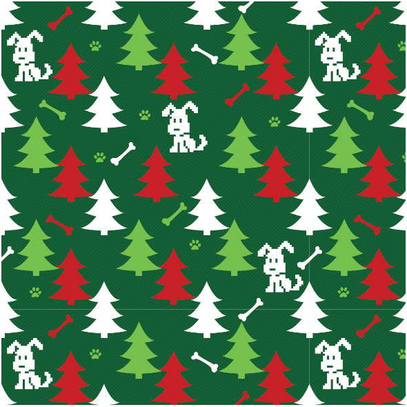 Fabric 34898 | Doggie christmas