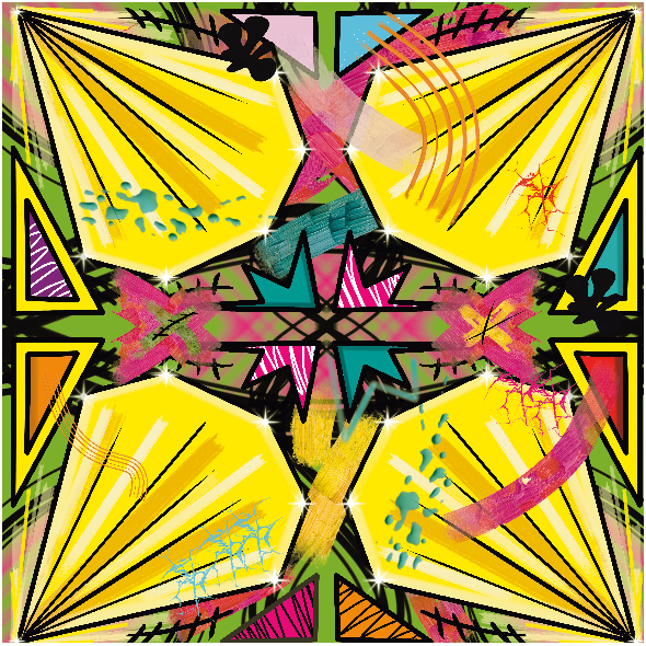 Tkanina 35388 | ABSTRAKCJA 007 KOMIKS GEOMETRIA