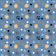 Fabric 36163 | Circles and leaves in blue