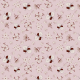 Tkanina 36166 | Dust pink and Burgundy flowers