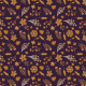 Fabric 36252 | Mustard flowers on purple 