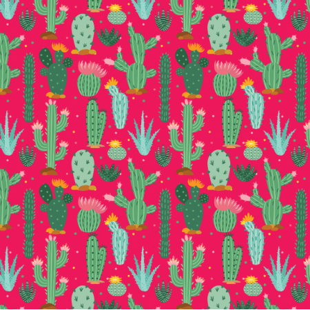 Tkanina 36329 | kaktusy - pink