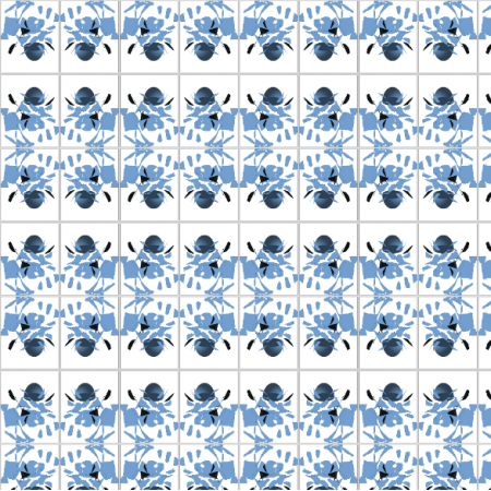 Fabric 36395 | ornament blue2.43