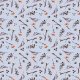 Fabric 36425 | niebieskie wiosenne kwiaty blue spring flowers