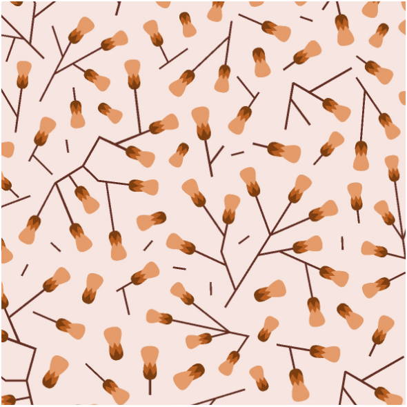 Fabric 36615 | prickly stylized “unwanted” plants aka weeds