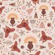 Fabric 36618 | weeds surrounded by butterflies, wasp and moth