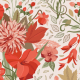 Fabric 36679 | bouquets of gladioluses, dahlias and other mixed traditional flowers, leaves and berries.0