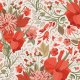 Fabric 36680 | Small scale - summer bouquets of gladioluses, dahlias and other mixed traditional flowers, leaves and berries