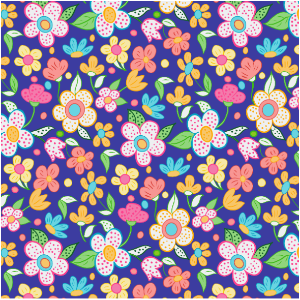 Fabric 37090 | Kwiatuszki pod niebem