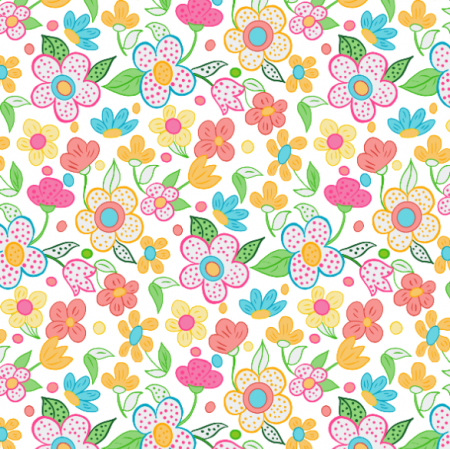 Fabric 37091 | Jasne male kwiatuszki