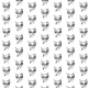 Tkanina 37159 | Cat sketch 40 - black whiTe pattern