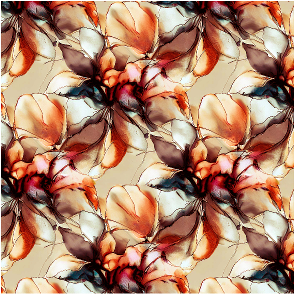 Tkanina 37192 | Kwiaty abstrakcyjne