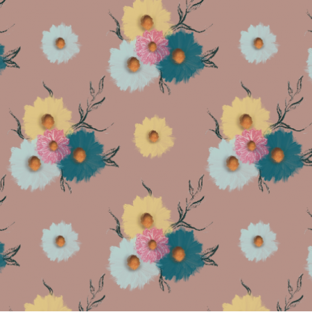 Fabric 37346 | stokroteczki kwiaty