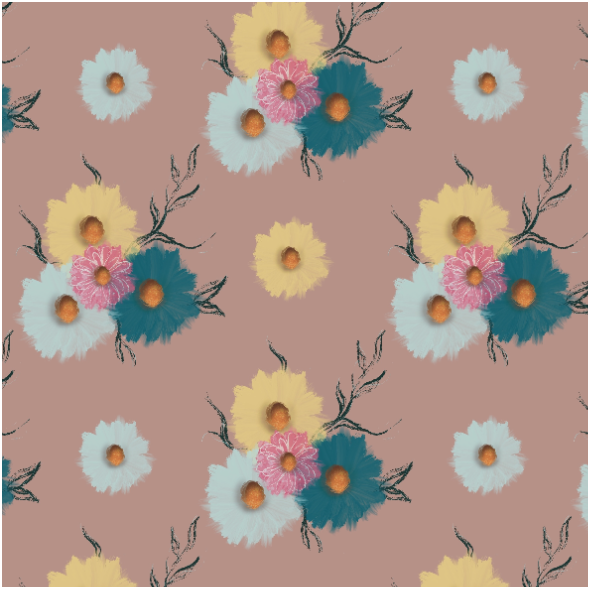 Fabric 37346 | stokroteczki kwiaty