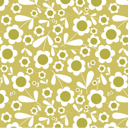 Fabric 3878 | forest flowers, green